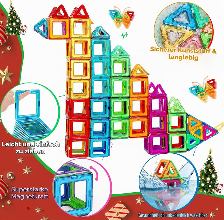 Magnetische Bausteine Spielzeug ab 3 Jahre alte Magnetspielzeug Magnete für Kinder Geschenk für Mädc