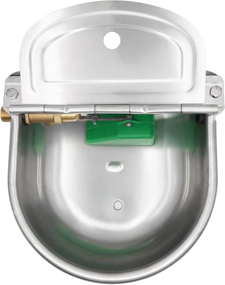 Svauoumu Tränke mit Messing Ventil Schwimmerventil,Automatischer pferdetränke Edelstahl für Rinder P