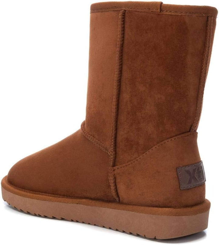 XTI - Chelsea Stiefel aus Stoff mit Absatz für Damen. 37 EU Braunes Kamel, 37 EU Braunes Kamel
