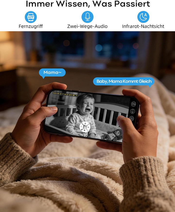 Xega 4G LTE Überwachungskamera Innen Akku mit SIM Karte, Ohne WLAN Kamera mit 7800mAh Batterie, 2K P
