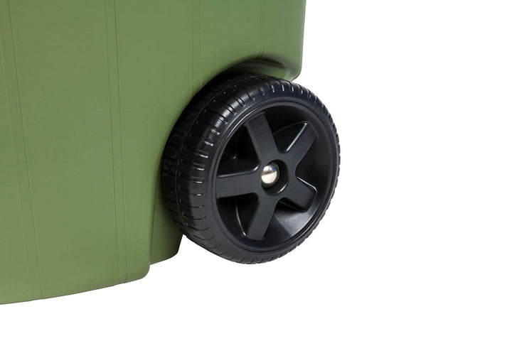 Gartentrolley mit 50 Liter Nutzvolumen, belastbar bis max. 60 kg. Räder auf Metallachse. In Grau ode