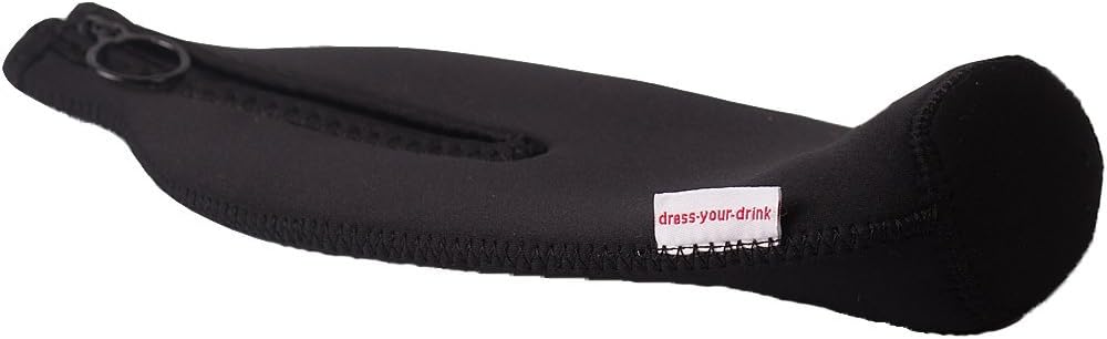 Neopren Flaschenkühler, Weinkühler, Getränkekühler (10er Spar-Set 0.7/0.75 Liter, Schwarz) Schwarz 1