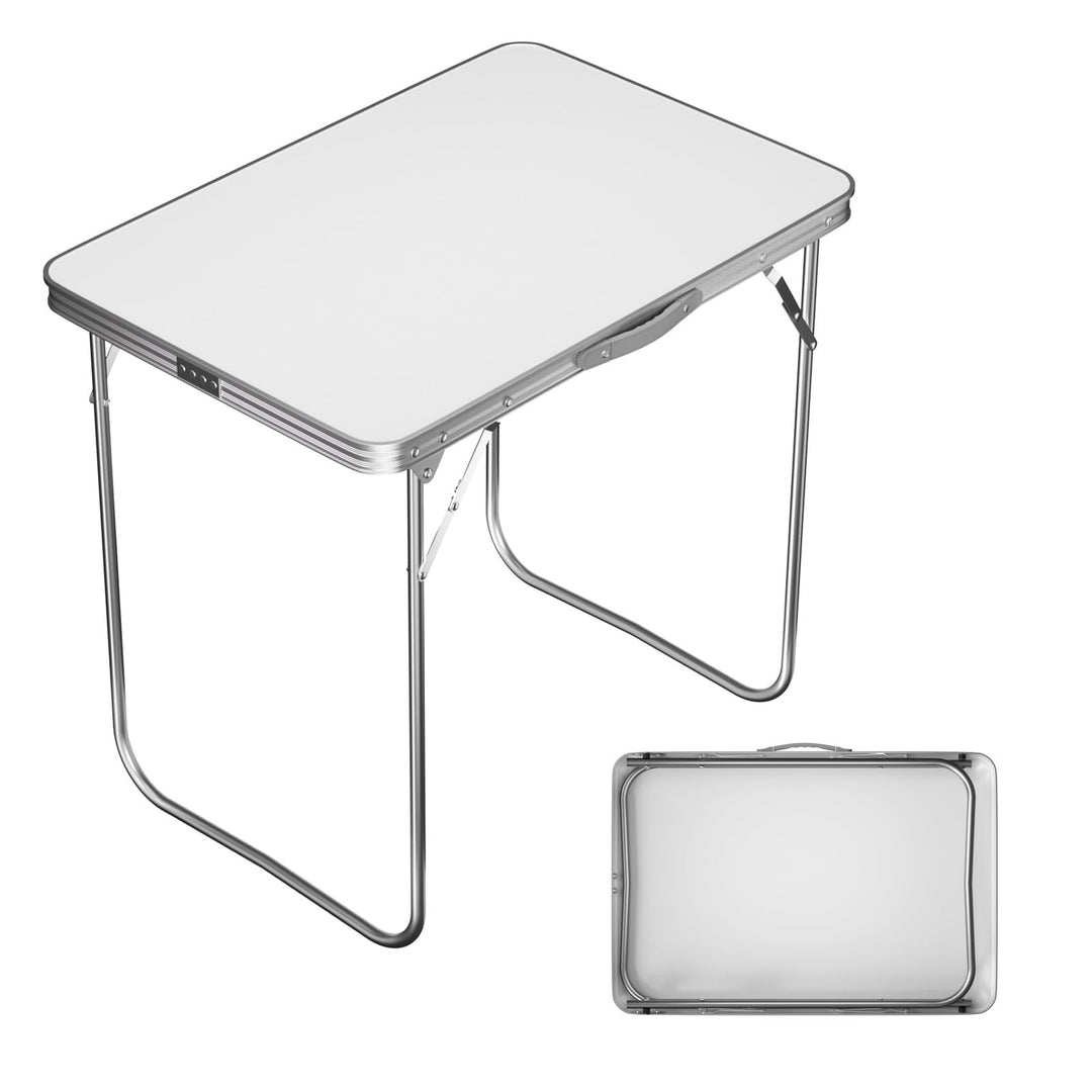 Bowose 80x60cm Klapptisch Gartentisch 69cm Höhe, Stahl-Camping-Tisch 20KG Kapazität, leichte tragbar