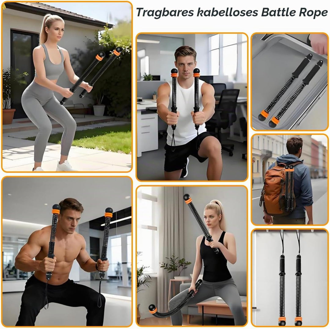 Verstellbare Battle Rope Ohne Seil Tragbare Gewichtsringen Ropeless Battle Ropes Geräuschfreies Trai
