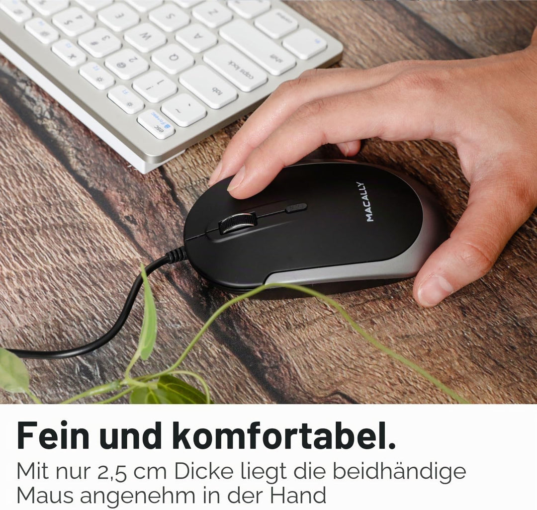 Macally USB-Typ-C-Maus – Schlankes & kompaktes Design – USB-C-Maus für MacBook Pro iMac PC usw. – Ei