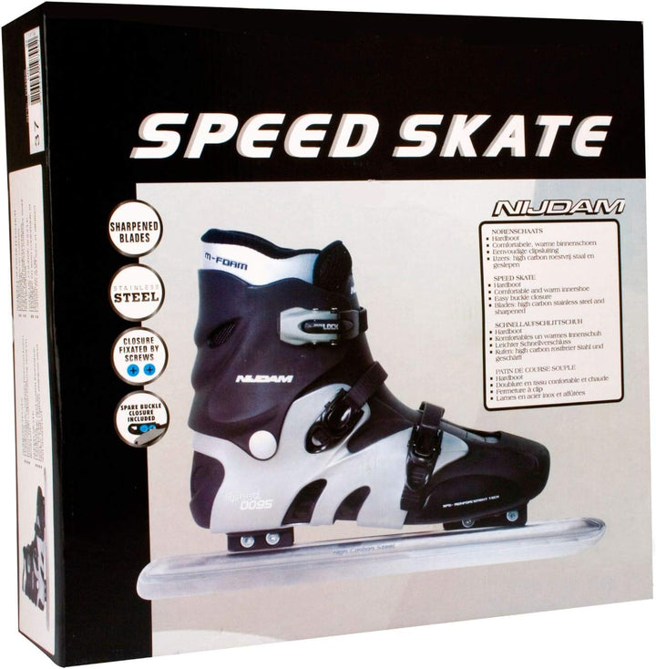 Schreuders Sport Nijdam Speed Skate 44 Schwarz/silber, 44 Schwarz/silber