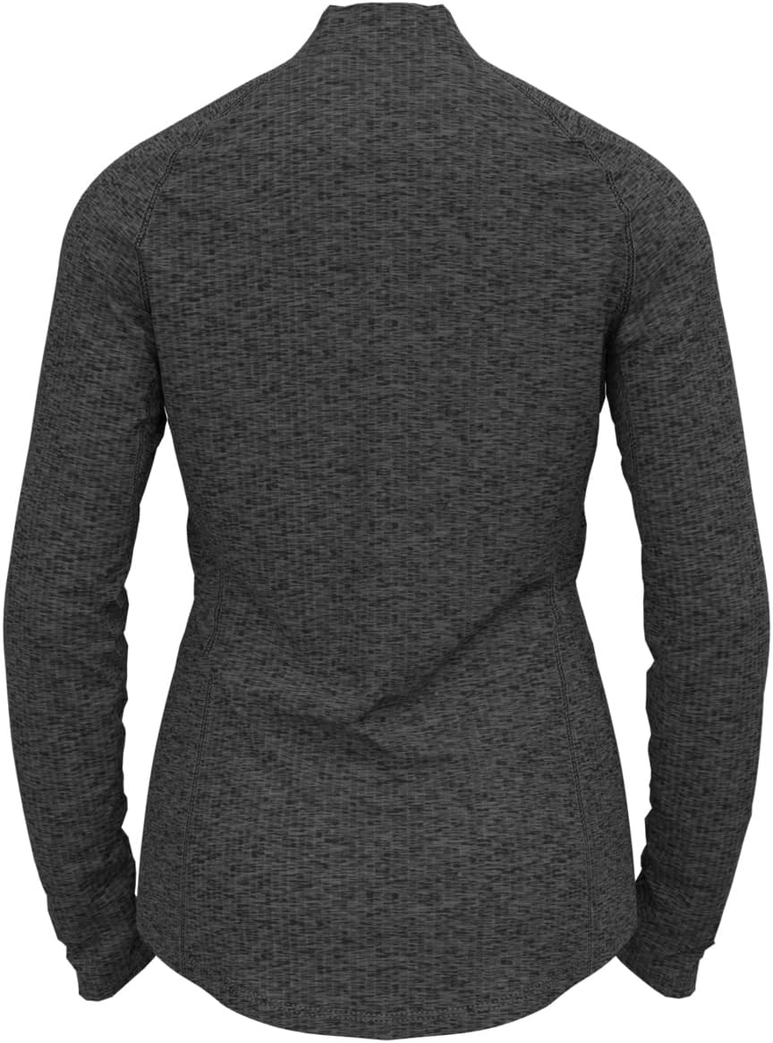 Odlo Damen Tencia_542551 Mid Layer mit Reissverschluss (1er Pack) XS Dark Grey Melange, XS Dark Grey