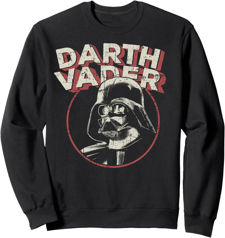 Star Wars Darth Vader Distressed Name Logo Sweatshirt