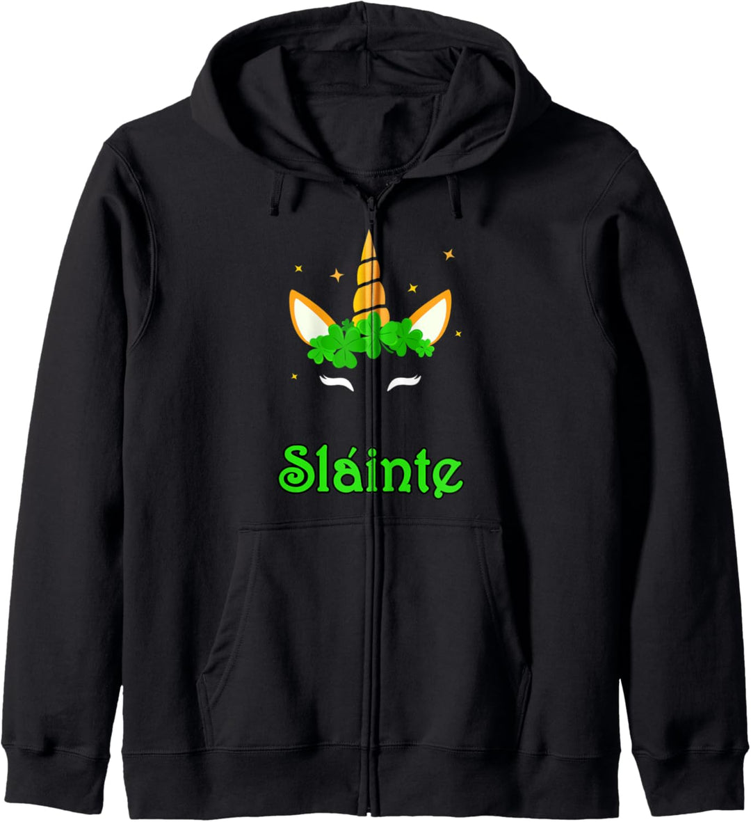 Slainte Irish Cheers Einhorn Deko Kobold St Paddys Day Kapuzenjacke
