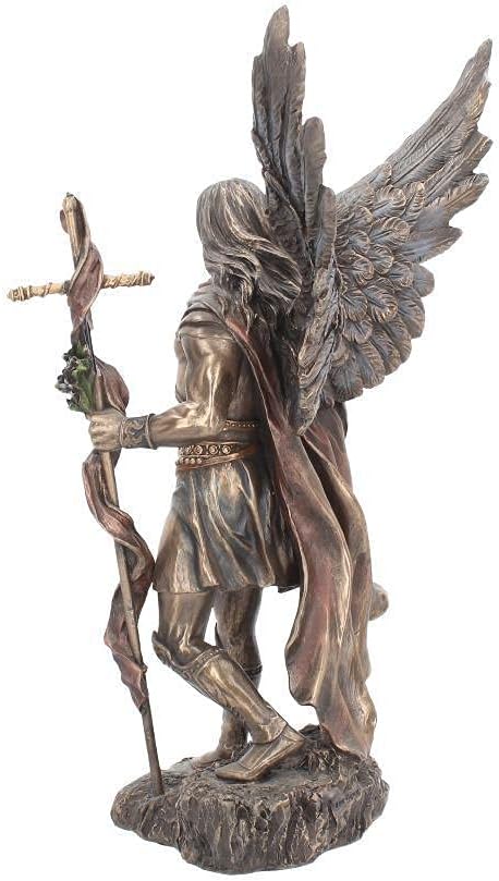 Nemesis Now Figur Gabriel mit Stab, 43 cm, Bronze, 30 cm