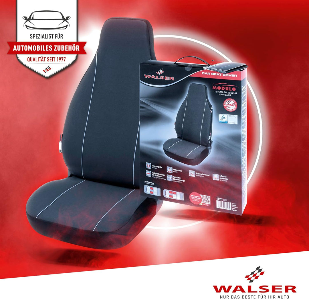 Walser Auto-Sitzbezug Modulo, Universaler Vordersitzbezug, Universal Auto-Schonbezug für Highbacksit