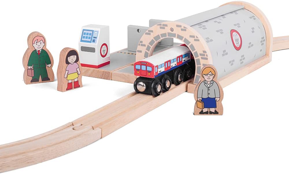 Bigjigs Schienen aus Holz U-Bahn - Weitere wichtige Holzschienen Marken sind kompatibel