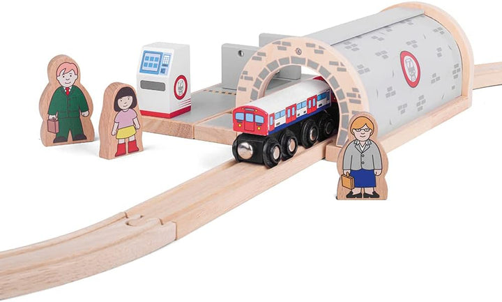 Bigjigs Schienen aus Holz U-Bahn - Weitere wichtige Holzschienen Marken sind kompatibel
