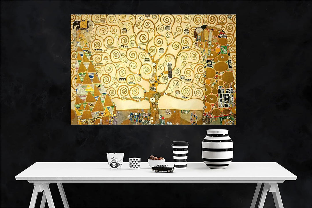 Der Baum des Lebens von Gustav Klimt Abstrakte Leinwanddrucke Wandkunst Bilder zum Aufhängen 86 x 61