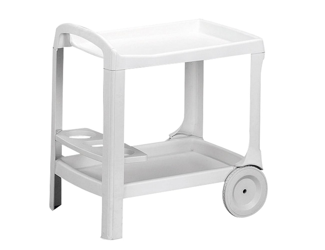 Progarden 573000 Servierwagen Astro Vollkunststoffgestell, weiss