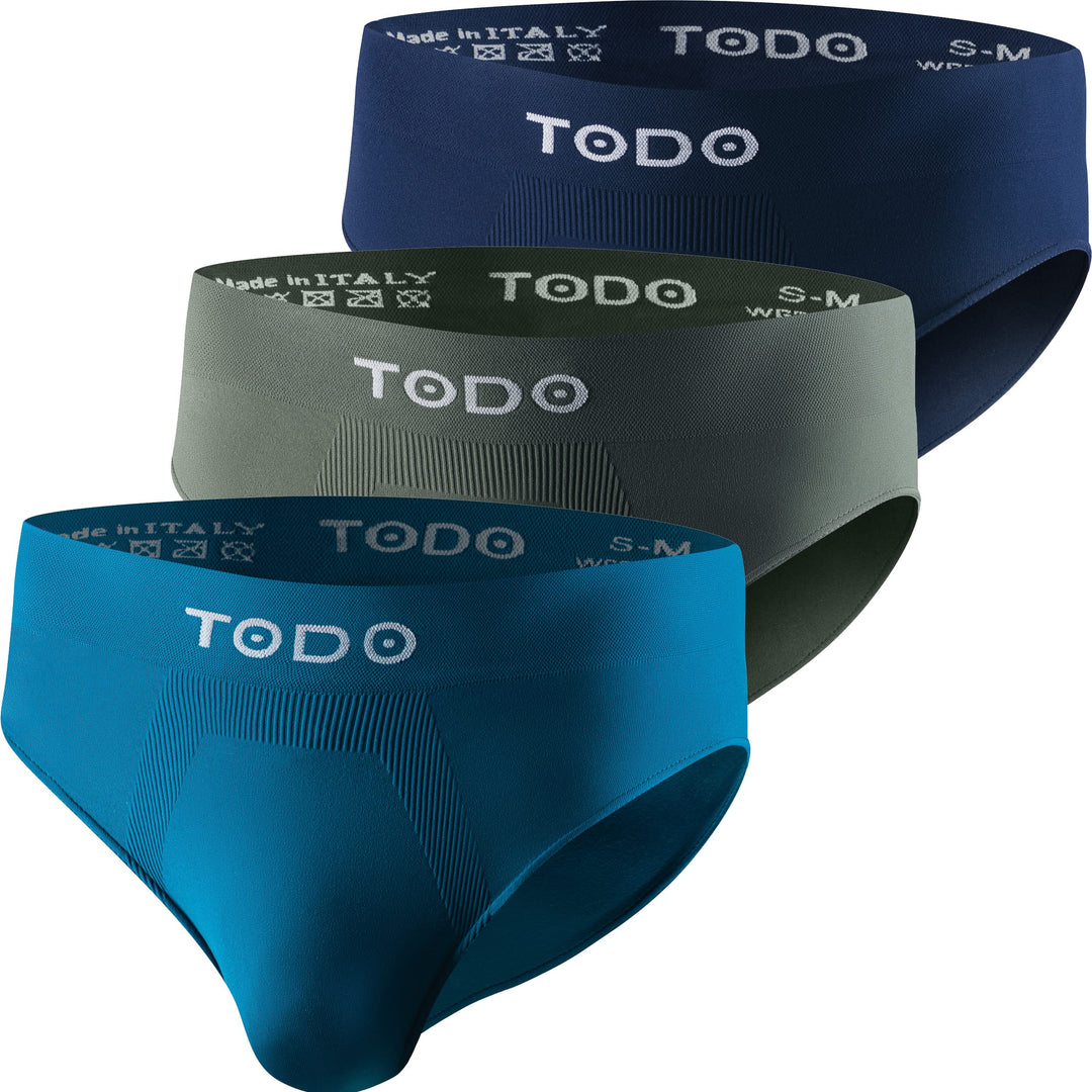 TODO Elastisch Sport Herren Slip (3er Pack) Atmungsaktiv Sportunterwäsche, Unterhosen Männer Slip oh