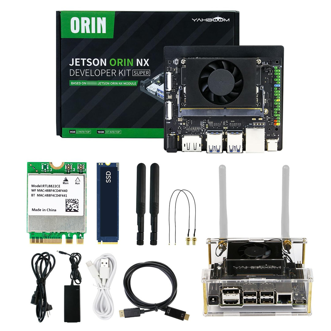 Yahboom Jetson Orin NX Development Kit 117 Tops WiFi 256GB SSD Ubuntu 22.04 System AI Smart Robot Ki