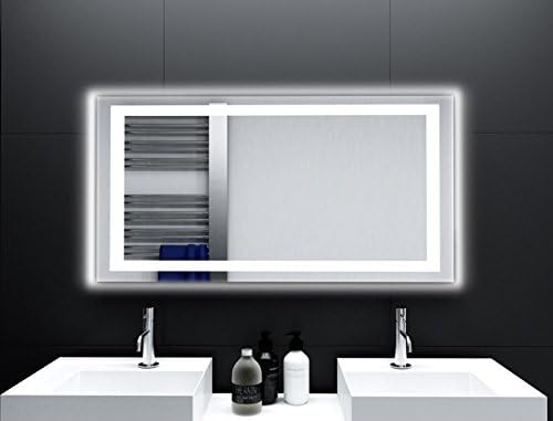 SARAR | LED-Badspiegel Badezimmerspiegel Designo MA4113 mit Beleuchtung, Wandspiegel mit rundum Bele