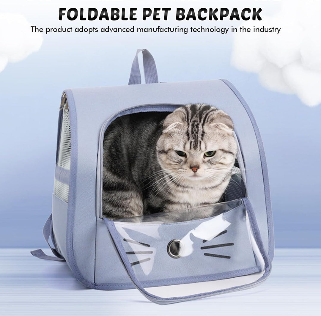 Haustier Rucksack für Kleine Hunde Katzen, Tragbare und Faltbare Katzenrucksack, Hunderucksack, Trag