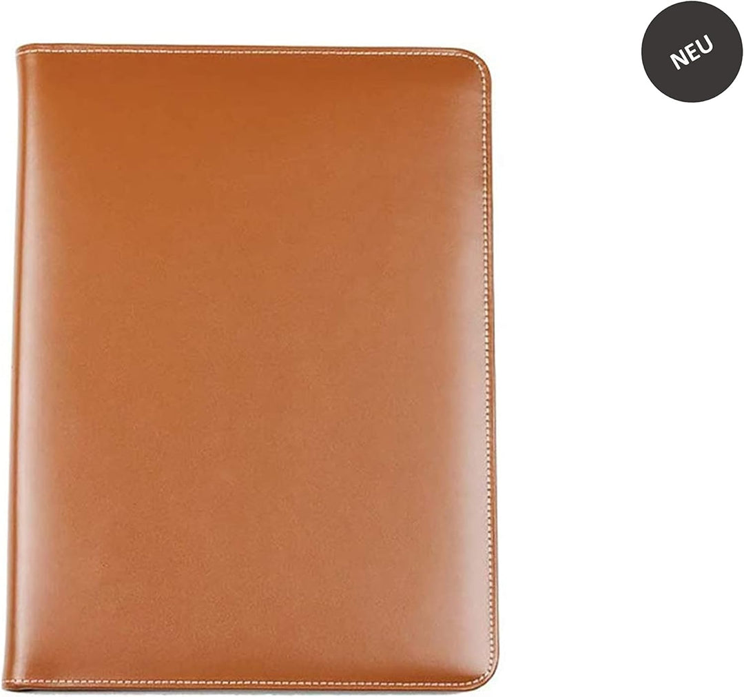 DELMON VARONE - Personalisierbare Urkundenmappe DIN A4 aus Cambridge Top Grain Leder braun, Dokument