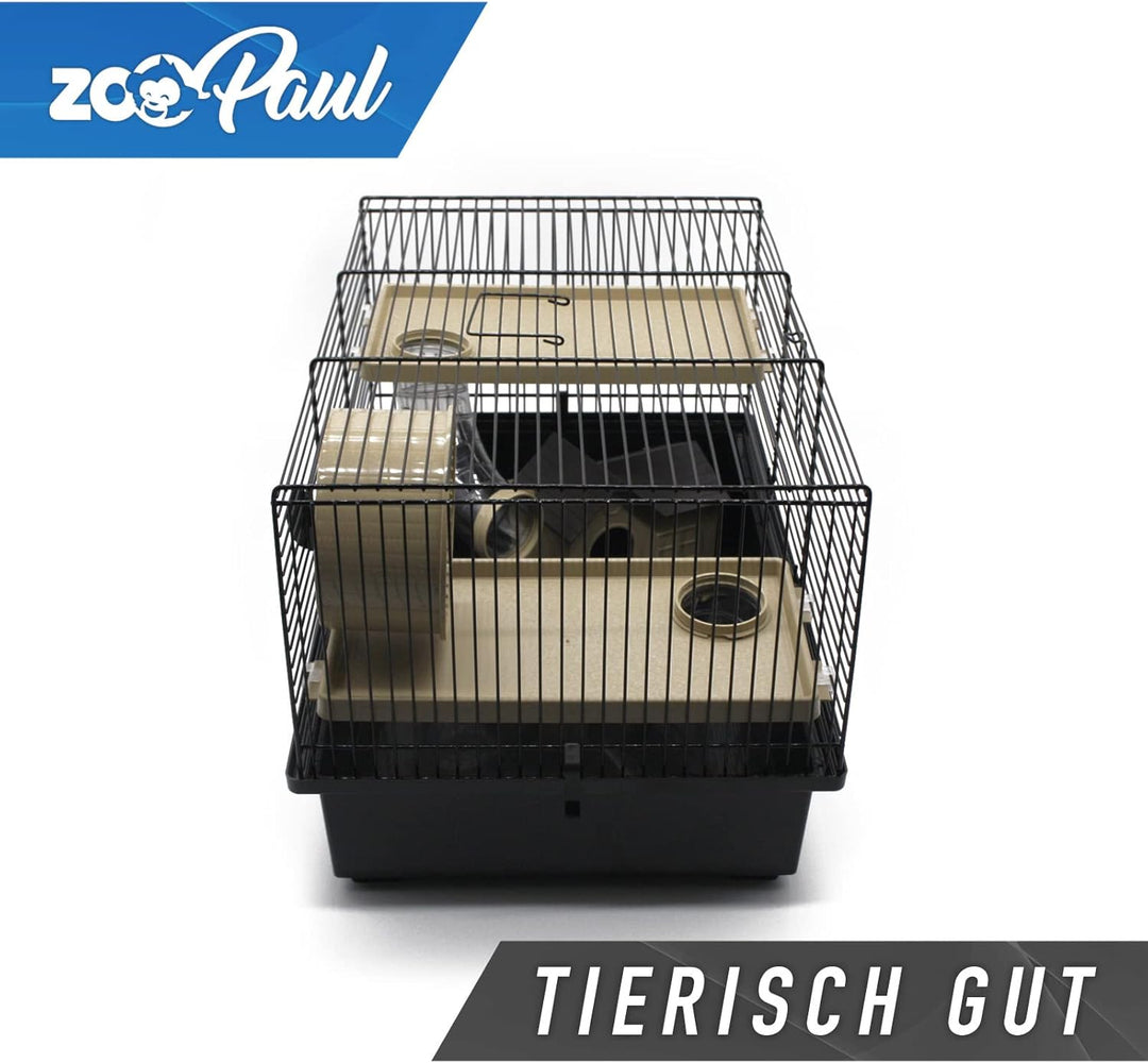 Interzoo Hamsterkäfig, Käfig, Matt mit super Ausstattung in beige