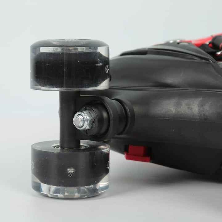 Rollschuhe mit/ohne Leuchtrollen, klassische Quad-Skates für Mädchen und Jungen, bequem und atmungsa