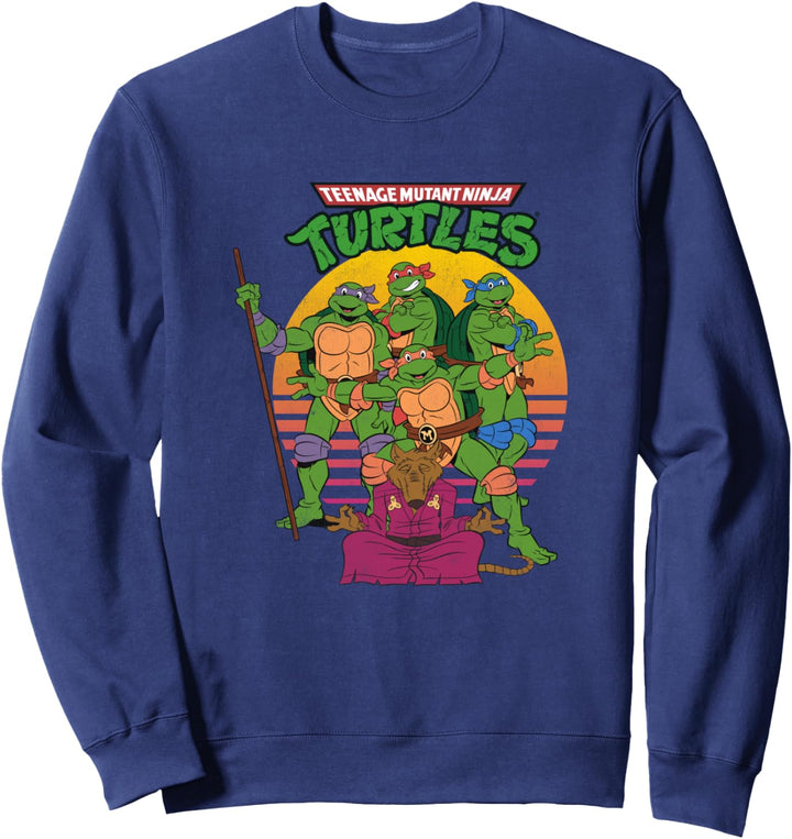 Teenage Mutant Ninja Turtles Retro Sun Group Sweatshirt