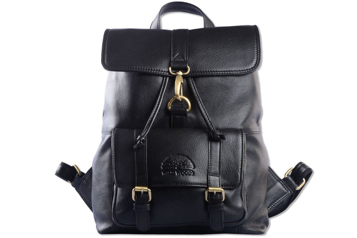 WILD WOODS | Rucksack Herren Damen Unisex Leder Schulrucksack Fahrradrucksack Wanderrucksack Lederru