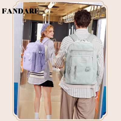 FANDARE Beiläufig Rucksack Schulrucksack Schulranzen Daypacks mit 15.6 Zoll Laptopfach Schultaschen