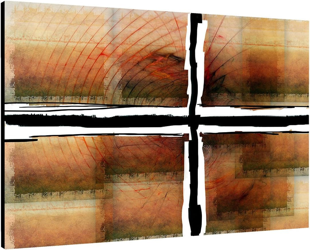 Paul Sinus Art Im Fadenkreuz - 60x80cm Abstrakt265 Kunstdruck auf Leinwand -Abstrakte Bilder fertig