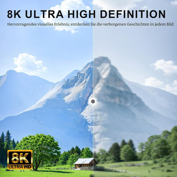 Alvin's Cables 8K 2.1 Micro HDMI auf HDMI Spiralkabel für Atomos Ninja V, 8K@60Hz 4K@60Hz High-Speed