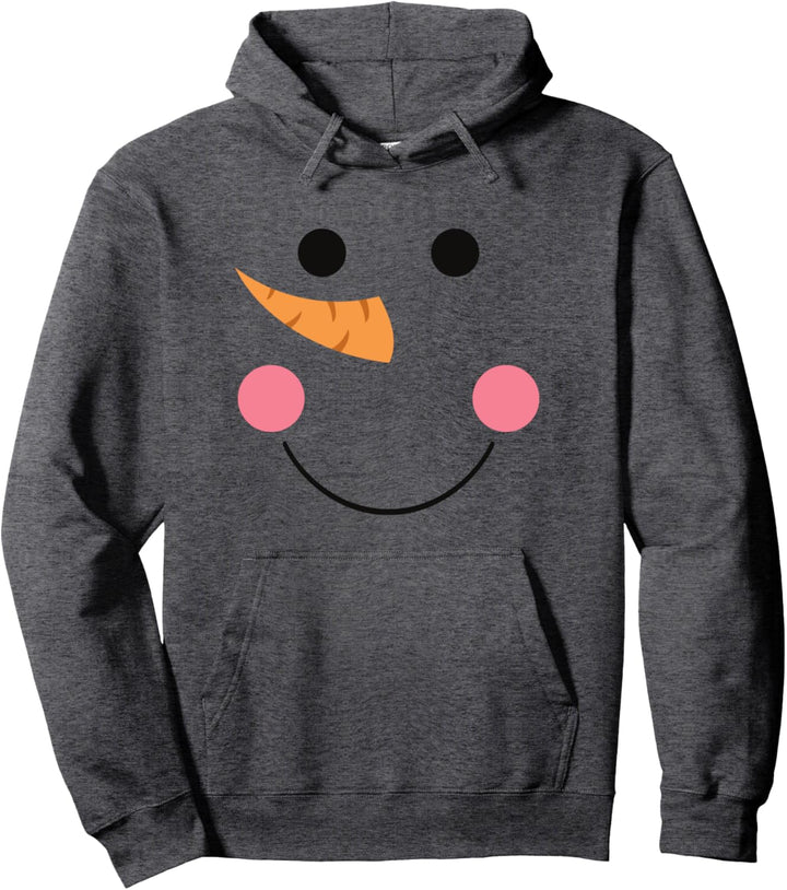 Cute Snowman Face Christmas Gift Snowman Design Holiday Pullover Hoodie