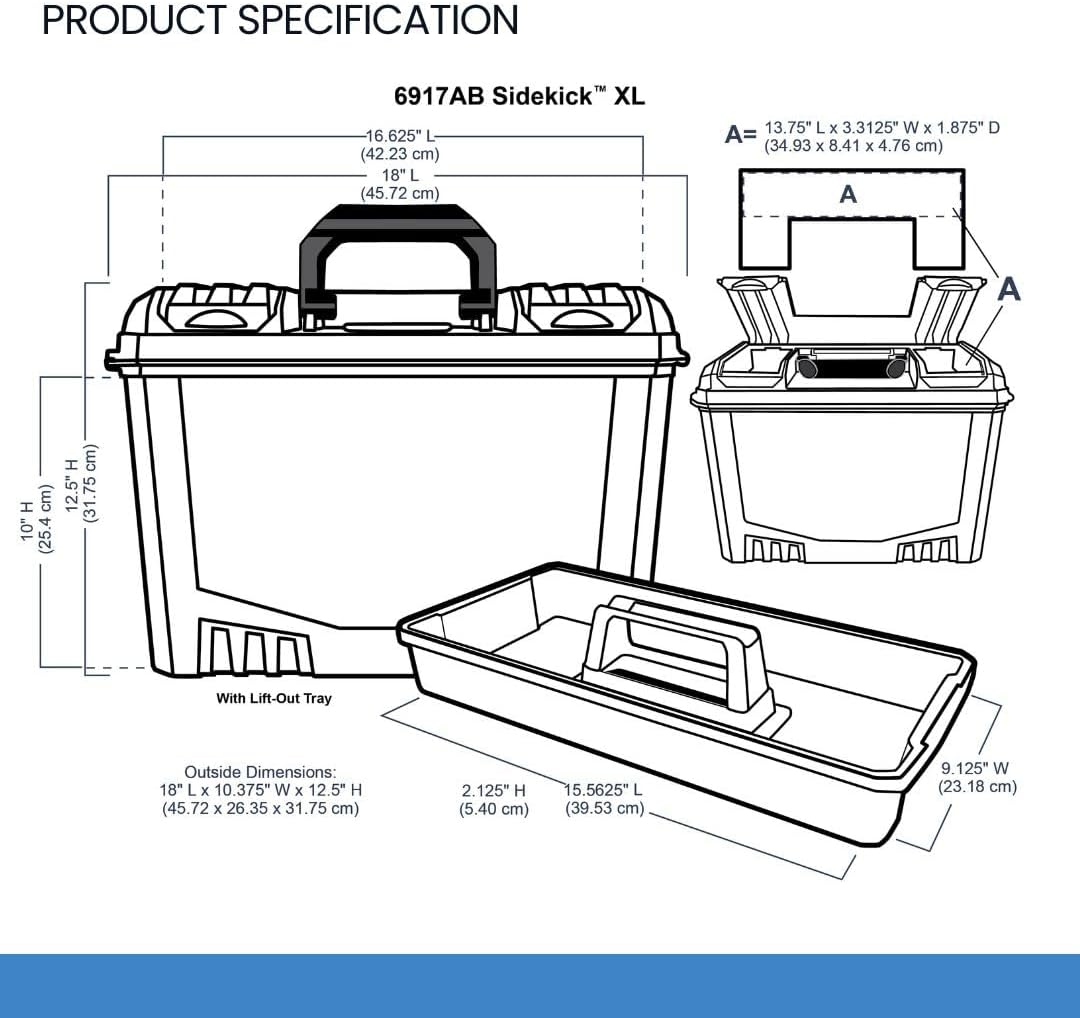 ArtBin 6917AB Sidekick XL-Tragetasche, tragbarer Kunst- und Handwerks-Organizer mit Griff, [1] Kunst