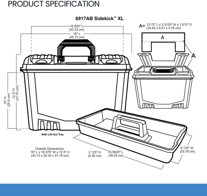 ArtBin 6917AB Sidekick XL-Tragetasche, tragbarer Kunst- und Handwerks-Organizer mit Griff, [1] Kunst
