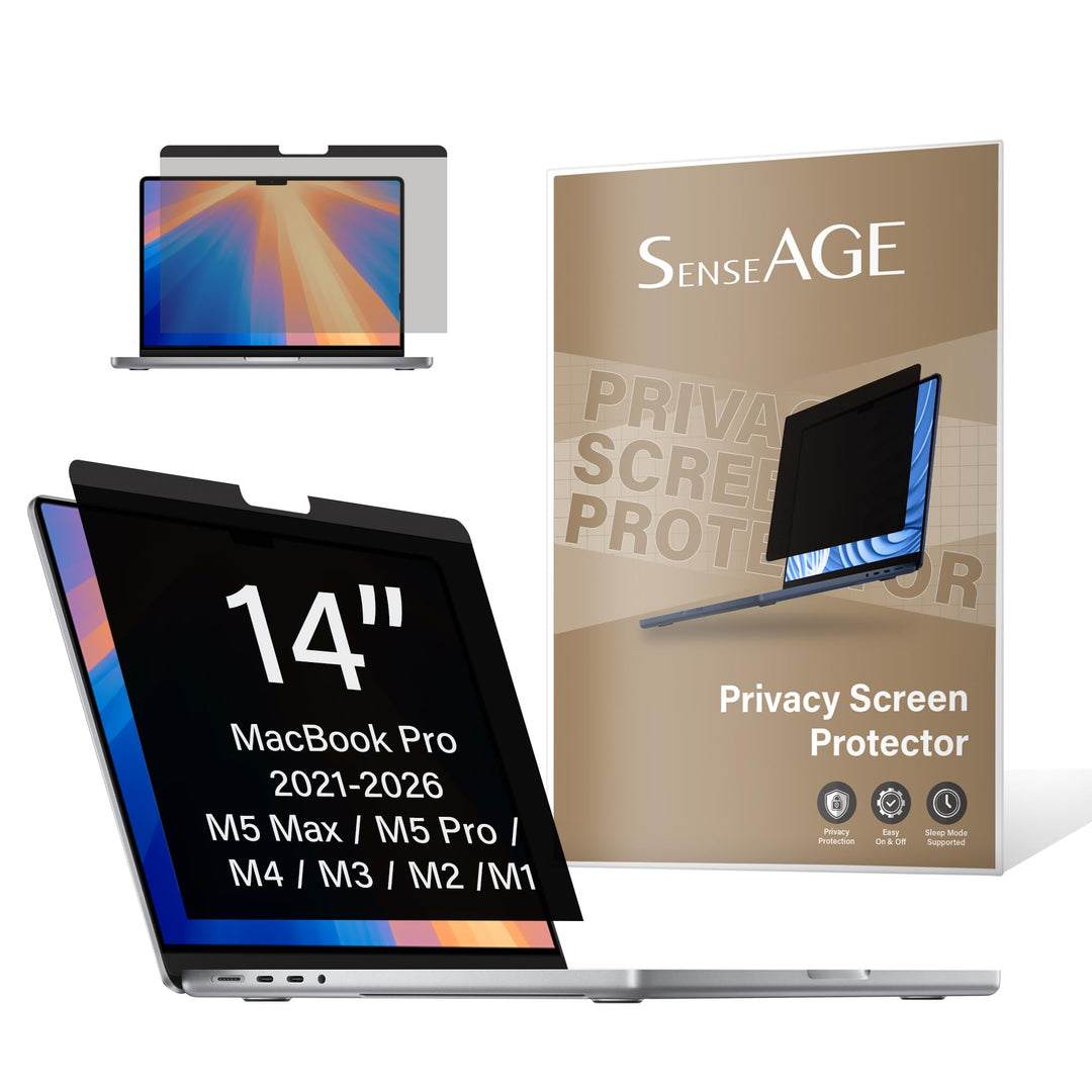 SenseAGE Magnetischer Blickschutzfilter für MacBook Pro 14 Zoll (2021-2023 M1/M2/M3), Anti-Spy & Ant