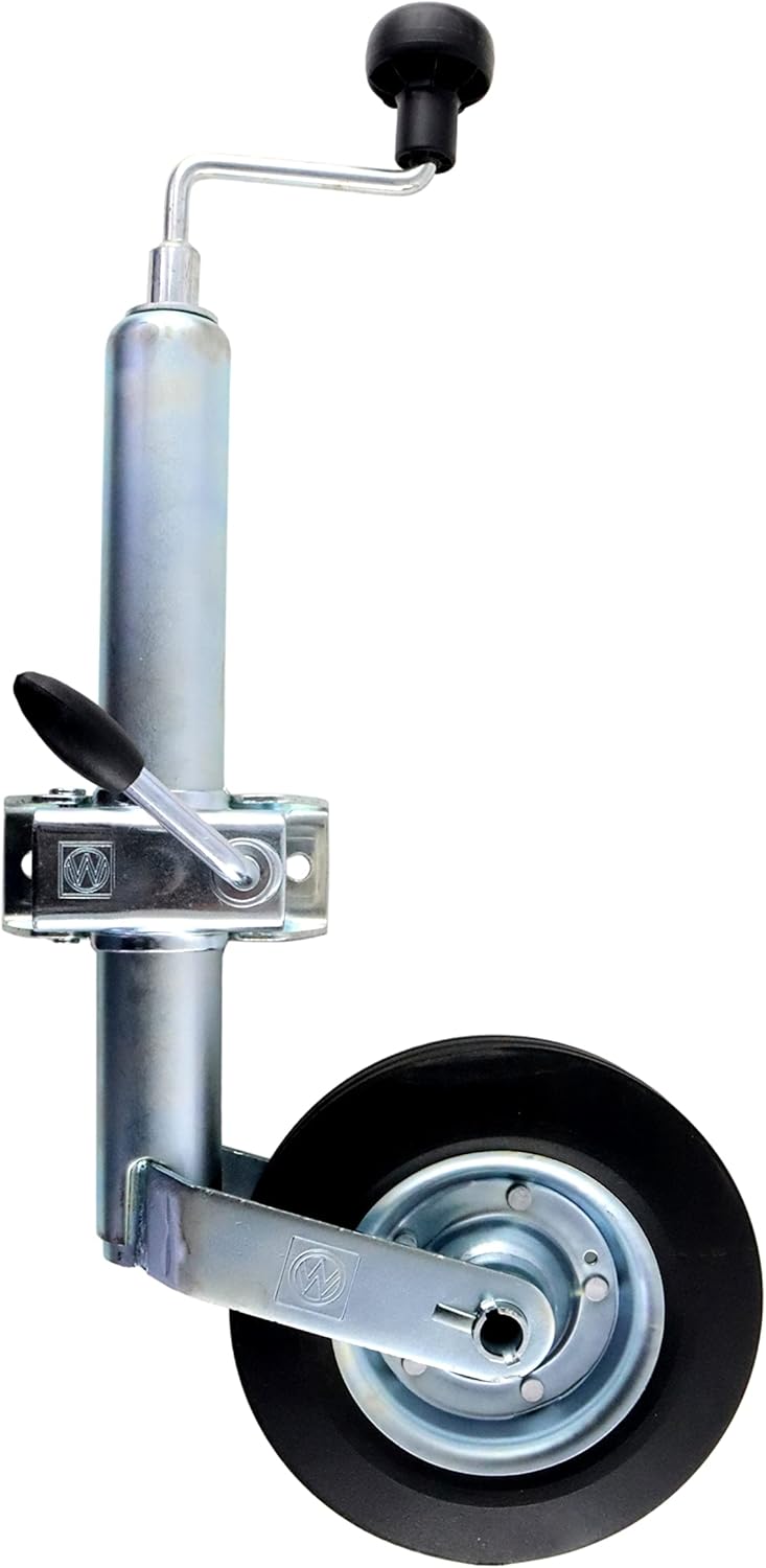 p4U Winterhoff Stützrad mit Klemmträger für Anhänger und Wohnwagen, 150 kg, 48 mm