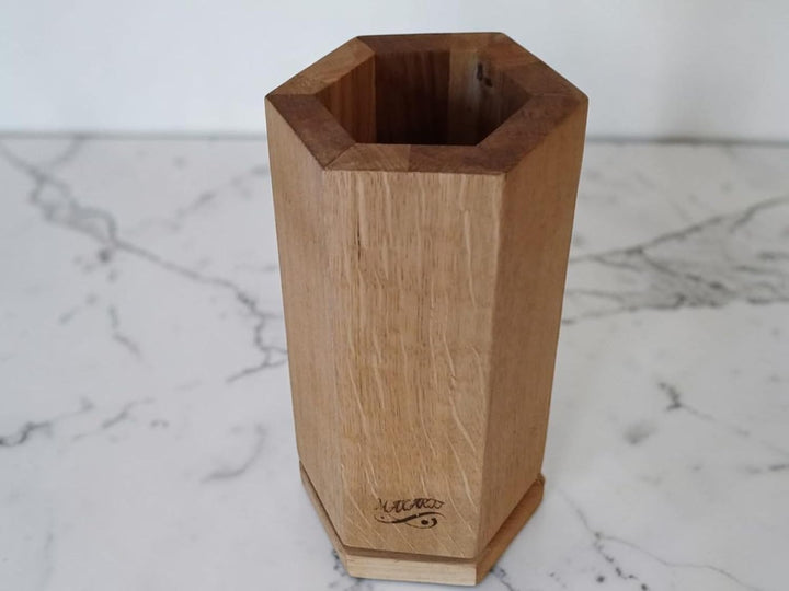 360° Drehbarer Magnetischer Messerblock Magnetisch Messerhalter aus Eichen holz mit starken Magneten