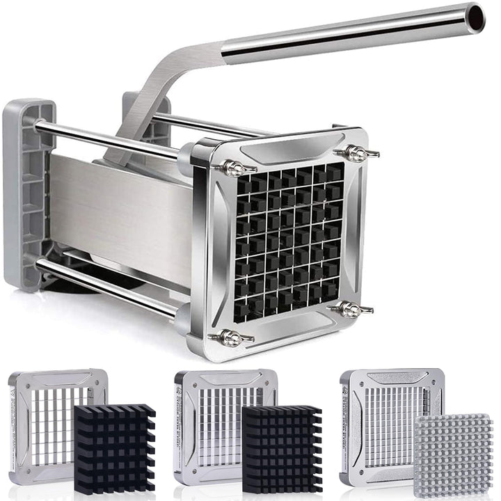 Sopito Pommesschneider, Pommes Frites Schneider Edelstahl Professioneller French Fries Cutter mit 6x