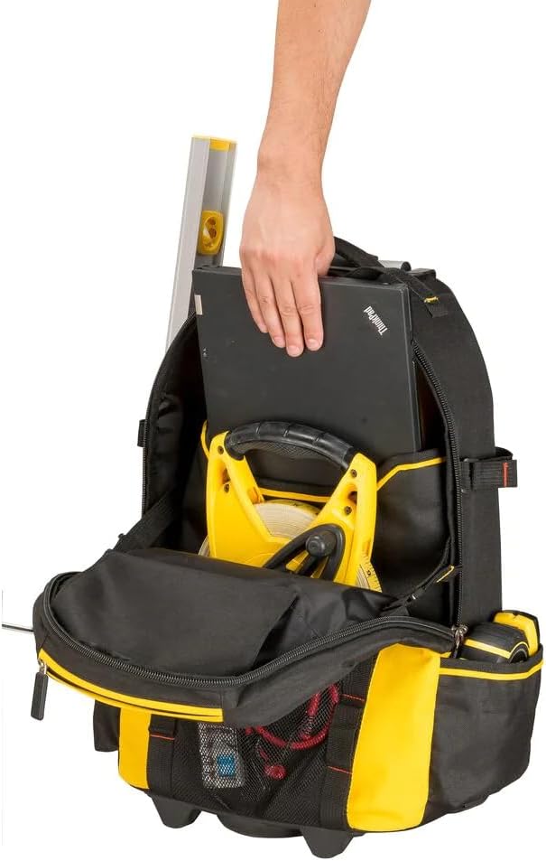 Stanley FatMax 1-79-215 Werkzeugrucksack, wasserdichter Kunststoffboden, atmungsaktive Polsterung, s