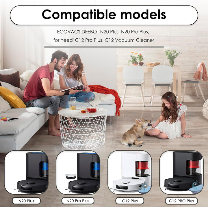 (7 Stück) N20 Plus Ersatzteile kompatibel mit ECOVACS DEEBOT N20 plus/ N20 Pro Plus Saugroboter, 1 B