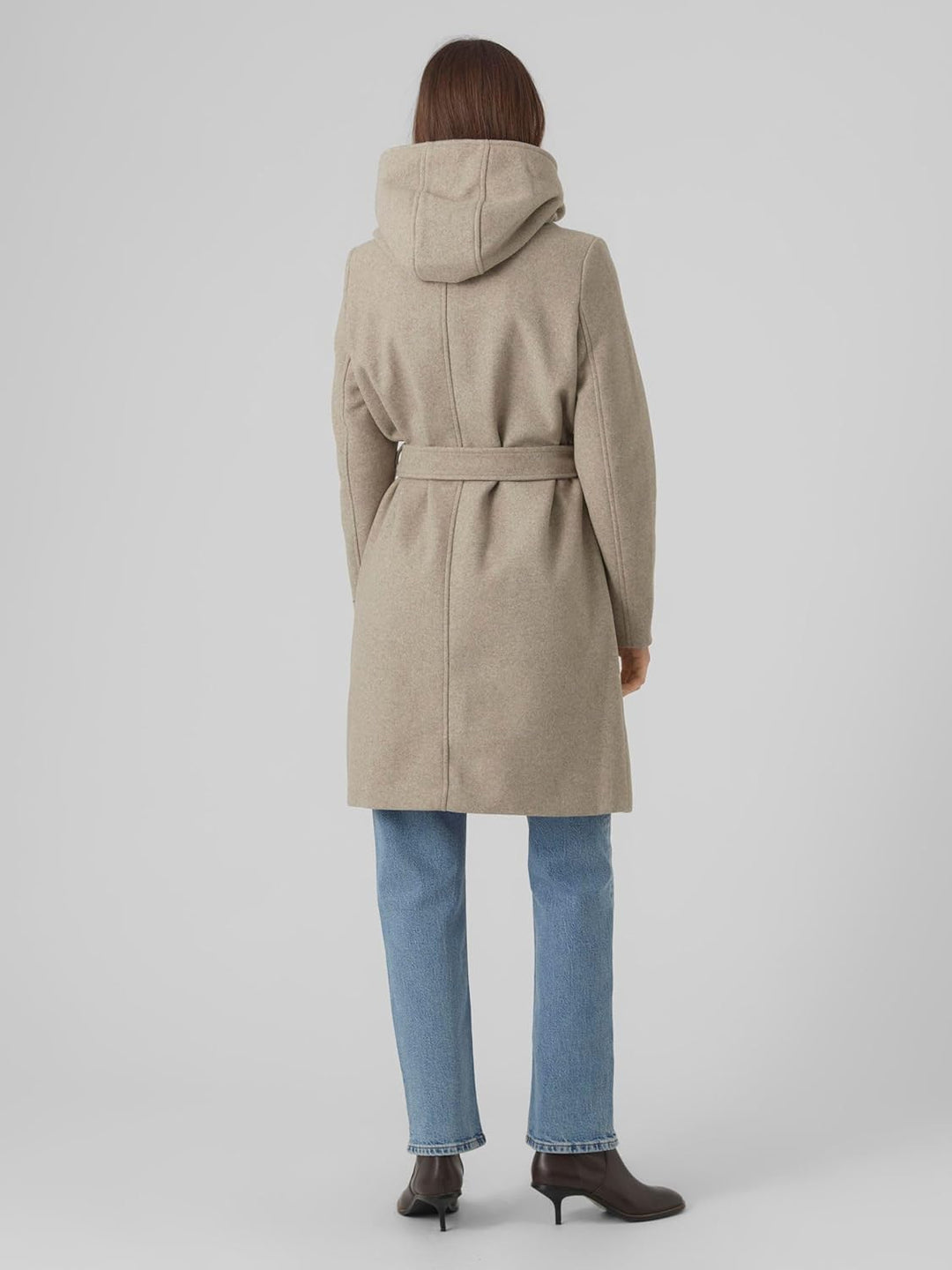 VERO MODA Female Mantel VMVINCEFIONA Mantel XS Silver Mink/Detail:MELANGE, XS Silver Mink/Detail:MEL
