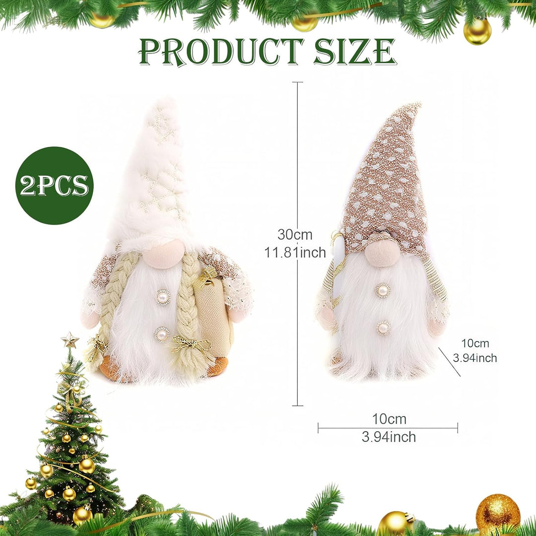 Weihnachtswichtel Figuren Gross, 2 Stück Wichtel Figuren Weihnachten, Weihnachtszwerge Beleuchtet mi