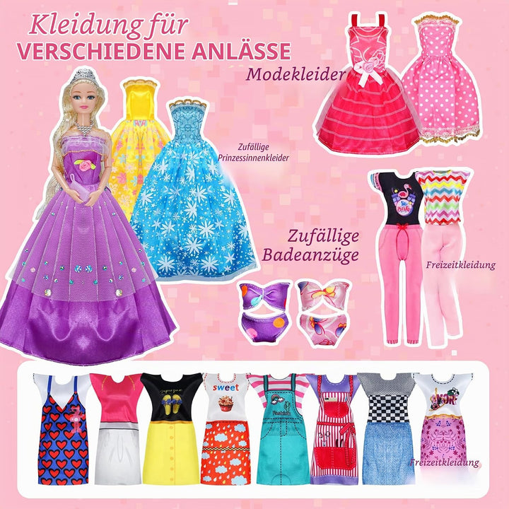 Sidola Puppenkleidungs- und Zubehörset für 11,5-Zoll-Mädchenpuppen enthält