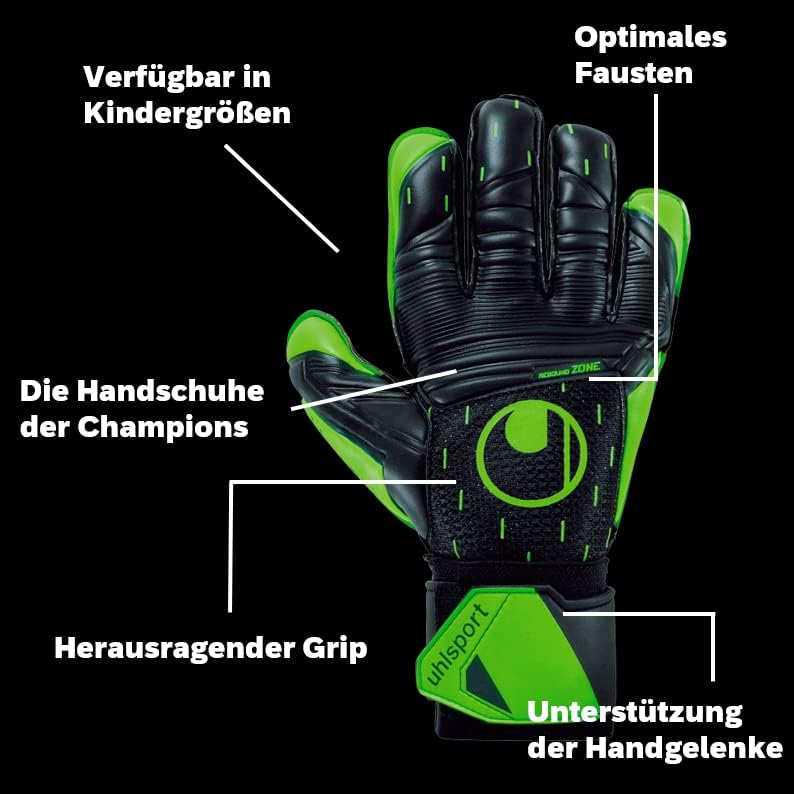 uhlsport Unisex Jugend Classic Soft Advanced Fussball Torwarthandschuhe für Kinder und Erwachsene 6.