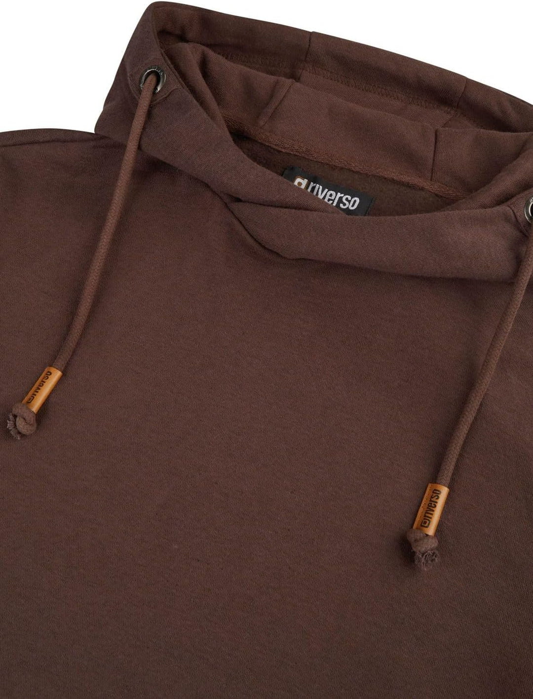 riverso Hoodie Herren Regular Fit RIVJulian Kapuzenpullover Pullover Cross-Over-Kragen Rot Blau Beig