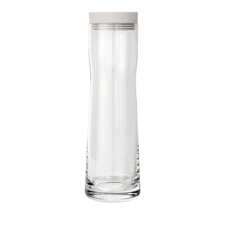 blomus -SPLASH- Wasserkaraffe aus Glas, Moonbeam, 1 Liter Fassungsvermögen, Silikon / Edelstahldecke