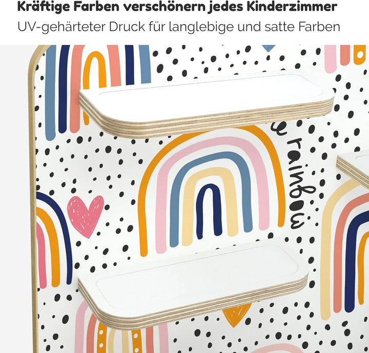 stadtecken Holzregal für Musikbox I Geeignet für die Toniebox und ca. 50 Tonies I Perfekte Tonie Auf