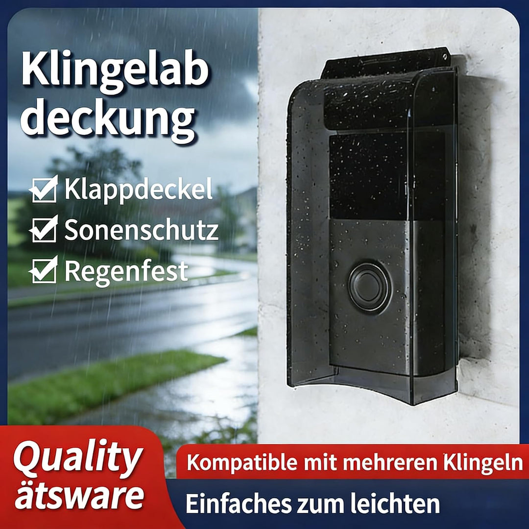 Regenschutz für Türklingel,Acryl Durchscheinend Regenschutz Türklingel Sonnen- und Wasserbeständig，G