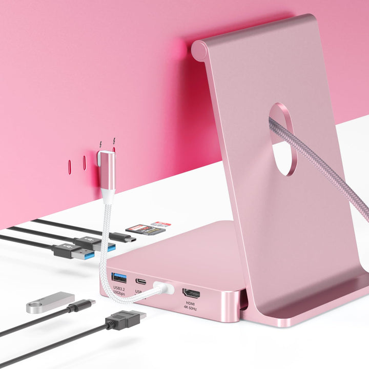 USB-C-Hub für Mac 24 Zoll 2021/2023/2024, 8-in-1-iMac-USB-Hub mit M.2-SSD-Erweiterung (SSD Nicht im