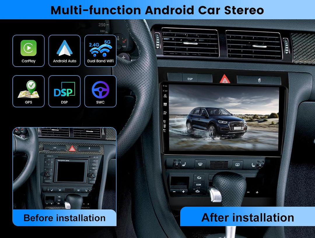JOYX - 6G+128G - Android 15 IPS Autoradio Passt für Audi A6 C5 S6 (1999-2004) / RS6 (2002-2006) - Ka